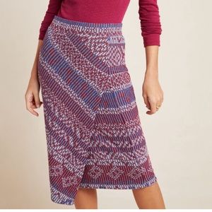 Maeve Anthropologie Carolina Knit Pencil Skirt Abstract Motif